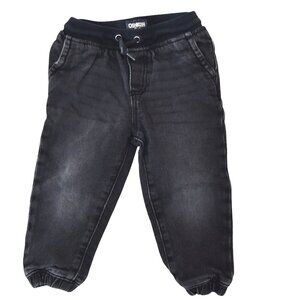 OshKosh B'gosh Faded Black Baby Jogger Jeans 18M Black Denim Pull-On Pants